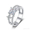 Double Row Cushion Cut Moissanite Engagement Ring Fay