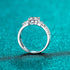 Double Row Cushion Cut Moissanite Engagement Ring Fay