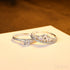 Double Row Sterling Silver Pair Engagement Ring Set Aaliyah