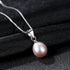 Elegant Oval Sterling Silver Natural Pearl Necklace Ivy