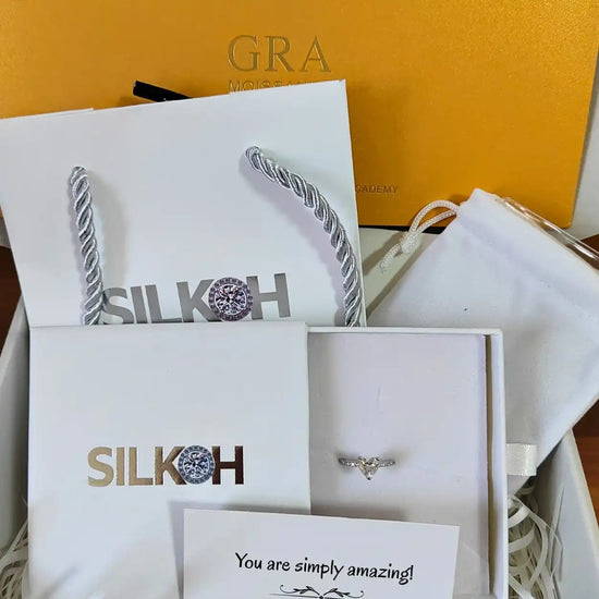 Elegant ring in a box.