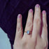 Emerald Cut Zircon Sterling Silver Engagement Ring Ora