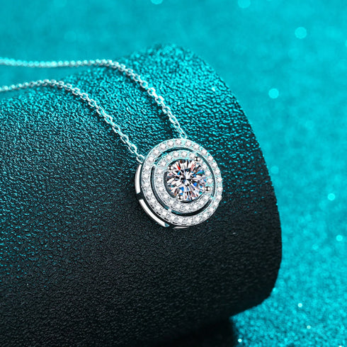 Eternal Radiance Double Round Shaped Necklace Dot - Jewelry