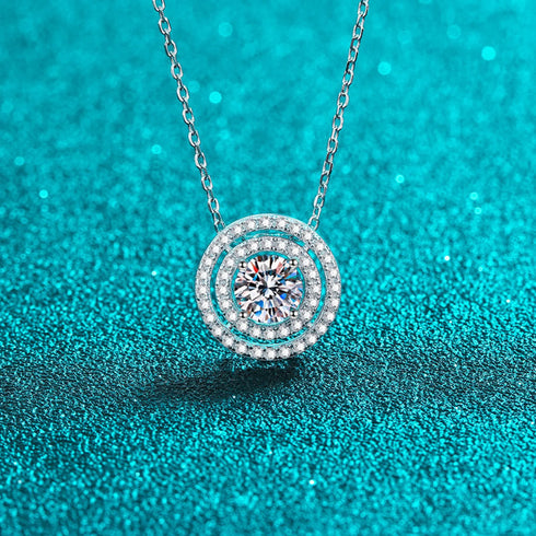 Eternal Radiance Double Round Shaped Necklace Dot - Jewelry