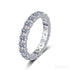 Eternity Moissanite Pave Wedding Band Jet