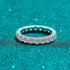 Eternity Moissanite Pave Wedding Band Jet