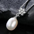 Flower Pendant Sterling Silver Freshwater Pearl Necklace