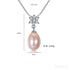 Flower Pendant Sterling Silver Freshwater Pearl Necklace