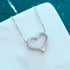 Forever Shine Heart Shaped Moissanite Necklace Bea - Jewelry
