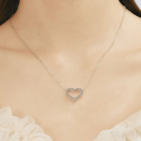 Forever Shine Heart Shaped Moissanite Necklace Bea - Jewelry