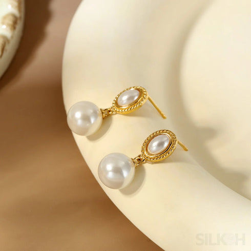 Freshwater 18k Gold Plated Sterling Silver Pearl Drop