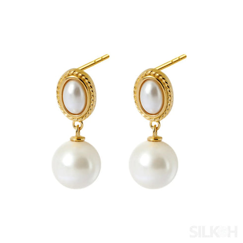 Freshwater 18k Gold Plated Sterling Silver Pearl Drop