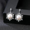 Freshwater Snowflake Shape Sterling Silver Pearl Stud