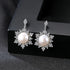 Freshwater Snowflake Shape Sterling Silver Pearl Stud