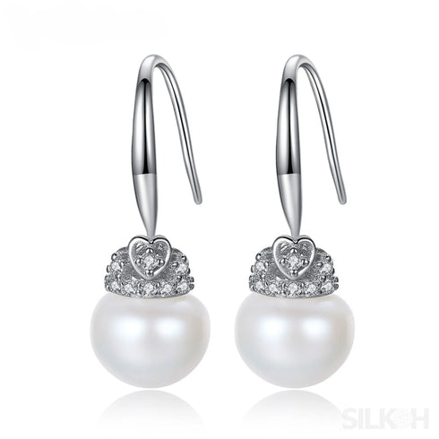 Freshwater Sterling Silver Pearl Bridal Earrings Ariana