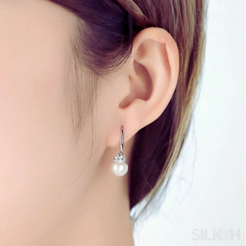 Freshwater Sterling Silver Pearl Bridal Earrings Ariana