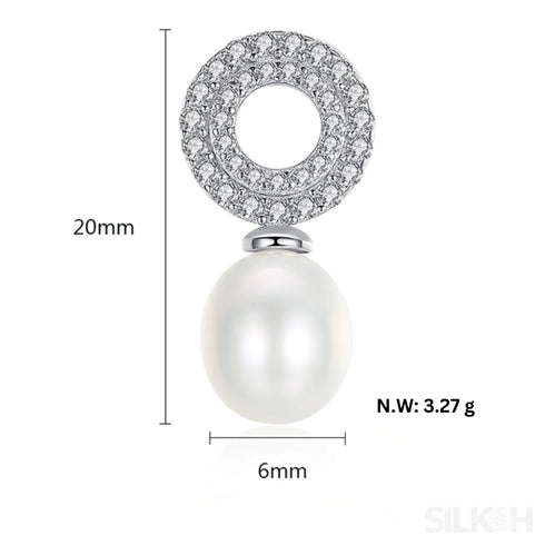 Freshwater Sterling Silver Pearl Stud Earrings Adeline