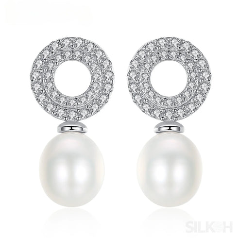 Freshwater Sterling Silver Pearl Stud Earrings Adeline