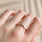 Geometric Zircon Sterling Silver Stacking Wedding Ring Lou