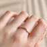 Geometric Zircon Sterling Silver Stacking Wedding Ring Lou