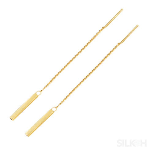 Gold Plated Sterling Silver Tassel Long Earrings Audrey