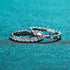 Half and Full Moissanite Diamond Wedding Band Kai - Jewelry