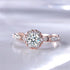 Half Carat Moissanite Sterling Silver Round Rose Ring Arya