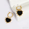 Heart Shaped 18k Gold Plated Sterling Silver Hoop Earrings