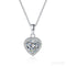 Heart Shaped 925 Sterling Silver Moissanite Necklace Cia