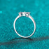 Heart Shaped Moissanite Bow Ring Jax - Jewelry