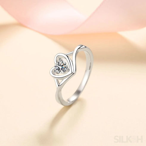 Heart Shaped Moissanite Promise Ring Kya - Jewelry