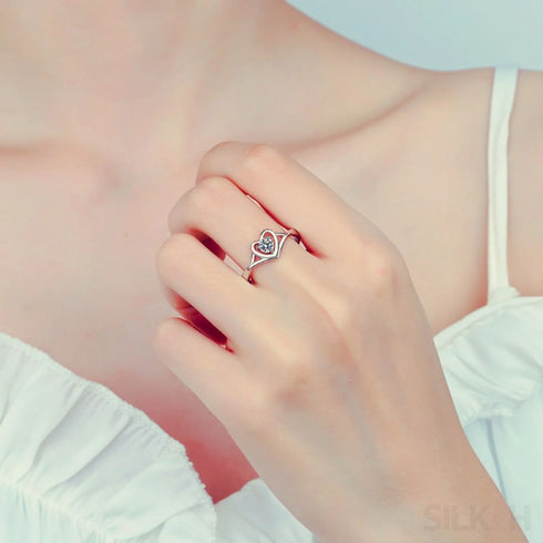 Heart Shaped Moissanite Promise Ring Kya - Jewelry
