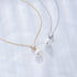 Heart Shaped Pearl Drop Chain Necklace Mia - Jewelry