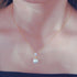 Heart Shaped Pearl Drop Chain Necklace Mia - Jewelry