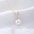 Heart Shaped Pearl Drop Chain Necklace Mia - Jewelry