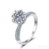 Ice Queen Round Cut Moissanite Engagement Ring Cam - Jewelry