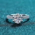 Ice Queen Round Cut Moissanite Engagement Ring Cam - Jewelry