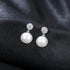 Micropaved Cubic Zirconia Sterling Silver Pearl Bridal