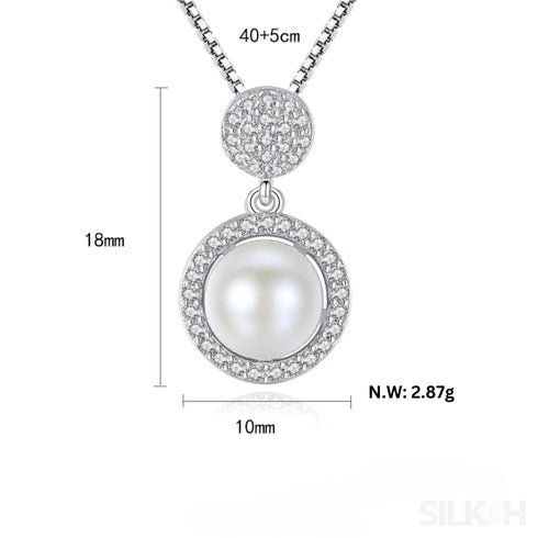 Micropaved Cubic Zirconia Sterling Silver Pearl Bridal