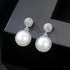 Micropaved Zirconia Freshwater Sterling Silver Pearl Stud