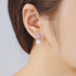 Micropaved Zirconia Freshwater Sterling Silver Pearl Stud