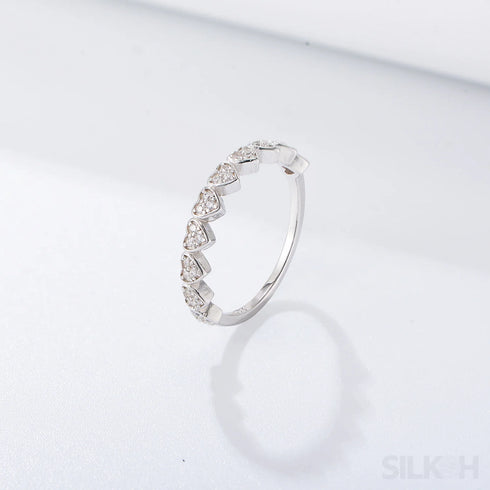 Minimalistic Heart Shaped Sterling Silver Promise Ring Rio