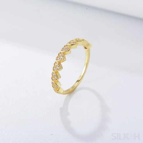 Minimalistic Heart Shaped Sterling Silver Promise Ring Rio