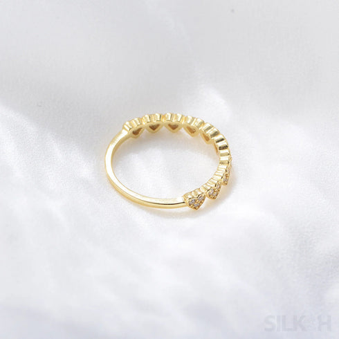 Minimalistic Heart Shaped Sterling Silver Promise Ring Rio