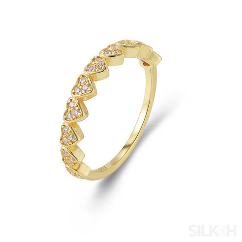 Minimalistic Heart Shaped Sterling Silver Promise Ring Rio