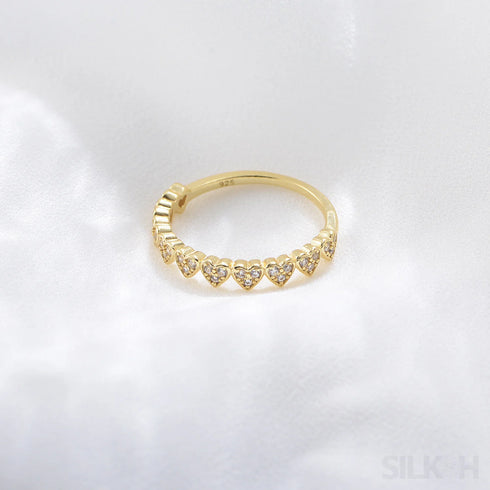 Minimalistic Heart Shaped Sterling Silver Promise Ring Rio