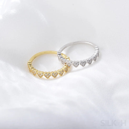 Minimalistic Heart Shaped Sterling Silver Promise Ring Rio