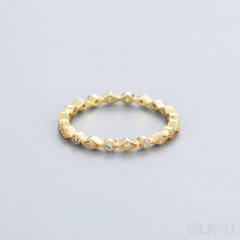 Minimalistic Sterling Silver Zircon Thin Ring Rae - Jewelry