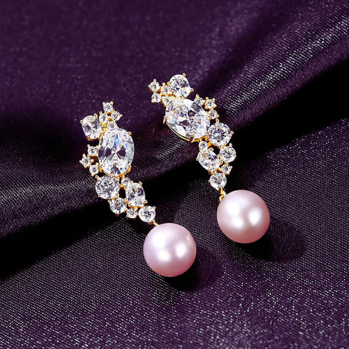 Natural Freshwater Sterling Silver Pearl Stud Earring