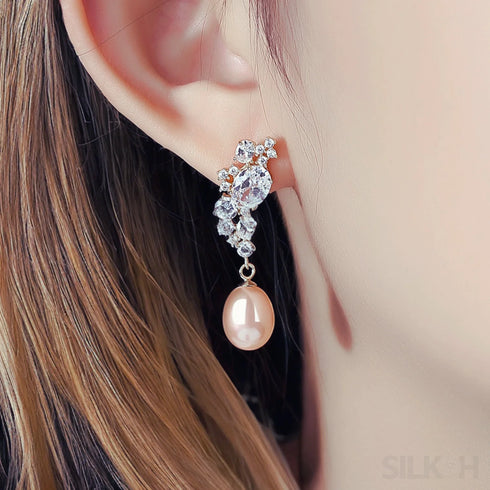 Natural Freshwater Sterling Silver Pearl Stud Earring